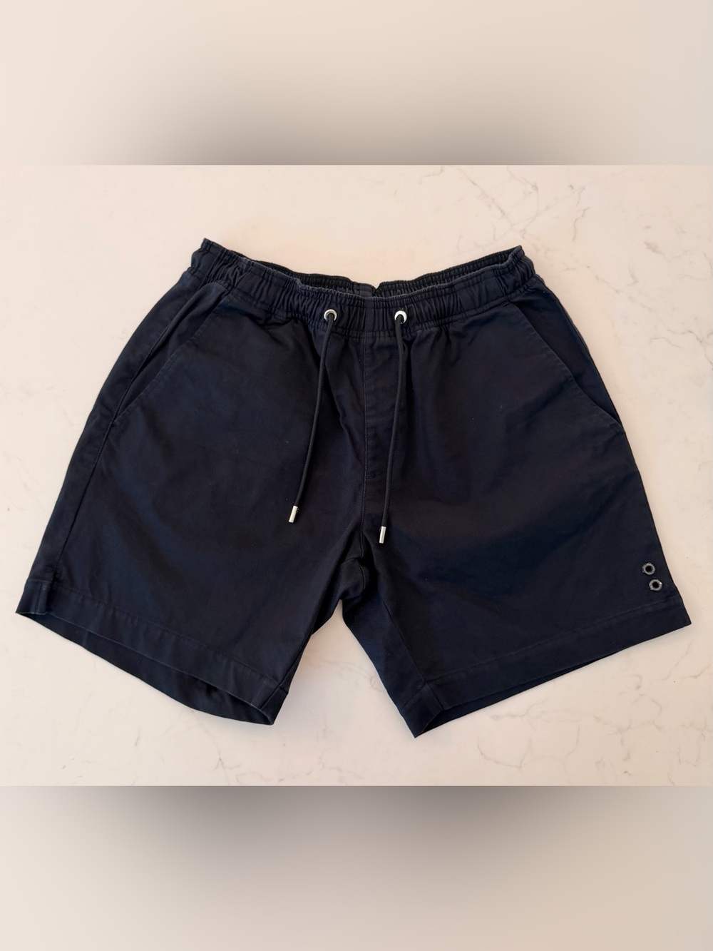 Ron Dorff Paris-Stockholm Men's Navy Drawstring Casual Shorts w/ Pockets. Small